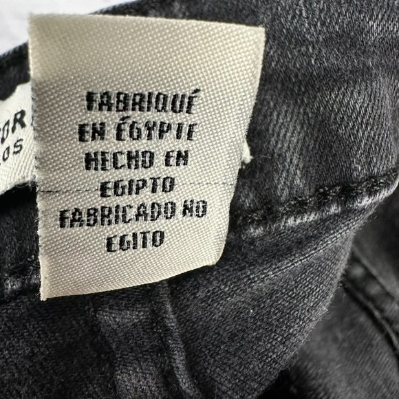 Forever 21 Women's Distressed High Rise Denim Jeans, Size 27, Black Washed - Picture 7 of 7